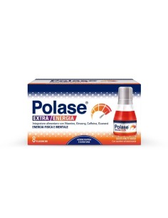 Polase Extra Energia Integratore Alimentare Vitamina B Vitamina C Ginseng Guaranà 8 Flaconcini